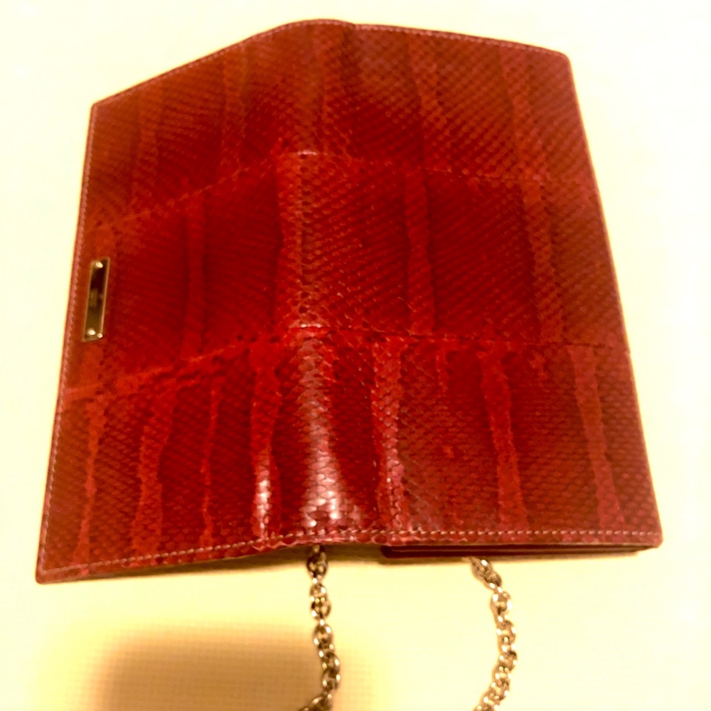 Authentic Gucci Python Leather Wallet On Chain - image 5